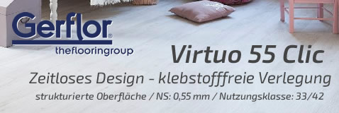 Klick-Vinyl Nutzschicht 0,55 - Gerflo Virtuo 55 Clic